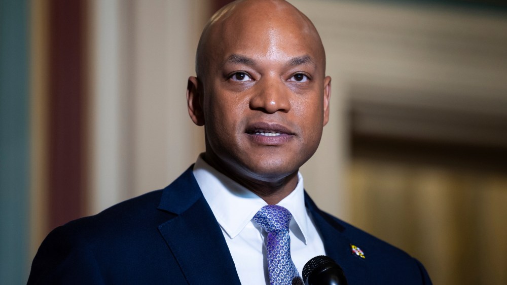 Maryland Gov. Wes Moore speaks during a press conference at the U.S. Capitol