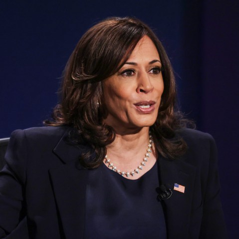 Image: Mike Pence And Kamala Harris Take Part In Vice Presidential Debate
