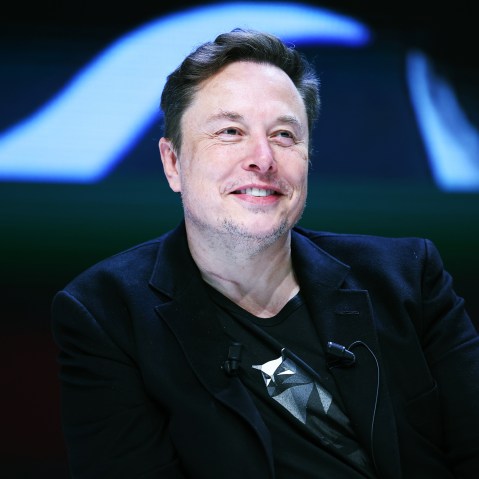 Elon Musk smiles