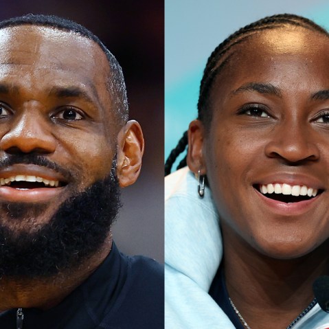 Side by Side of Lebron James and  Coco Gauff