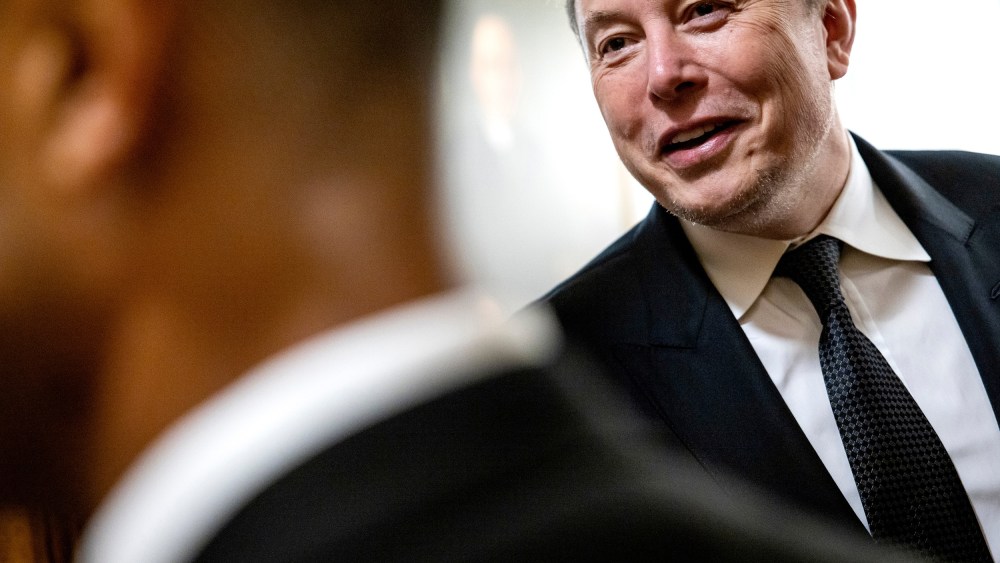 Elon Musk smiles