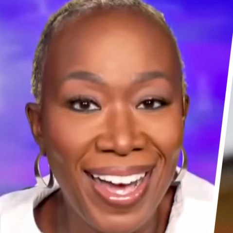 A split composite of Joy Reid and JD Vance.