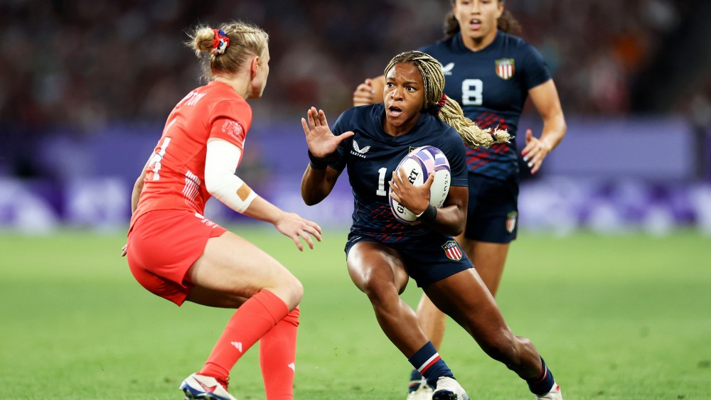 Image: Rugby Sevens - Olympic Games Paris 2024: Day 3 Ariana Ramsey rugby player athlete