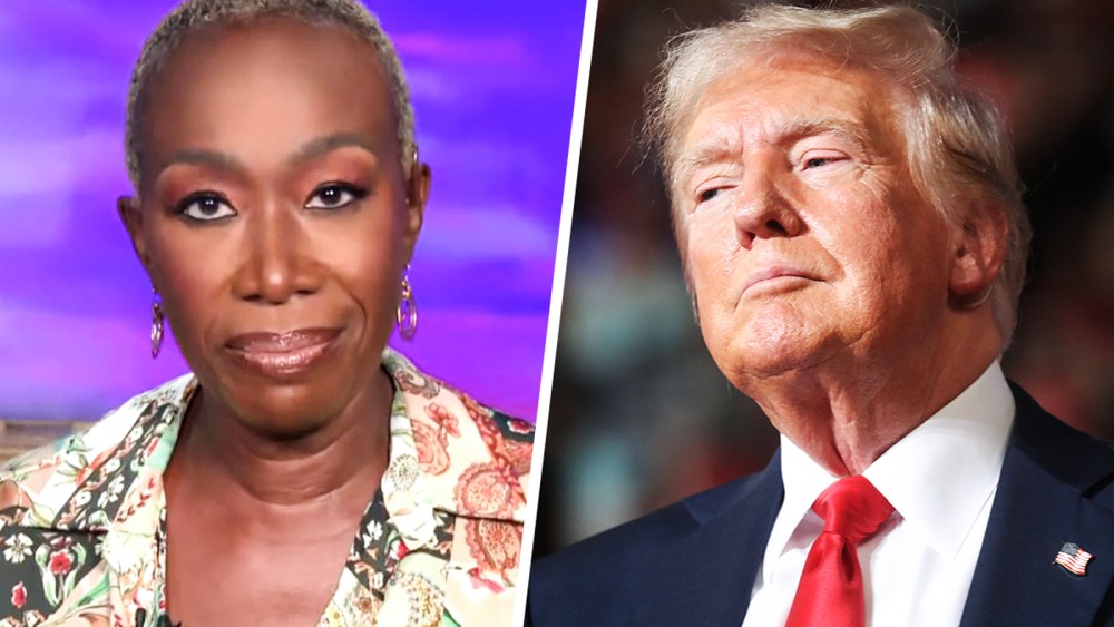 Joy Reid and Donald Trump.