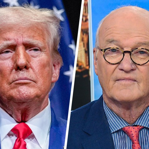 A split composite of Donald Trump and Mike Barnicle.