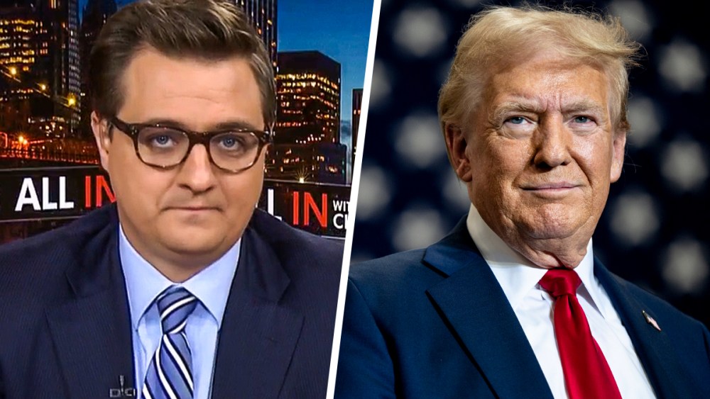 Chris Hayes; Former President Donald Trump.