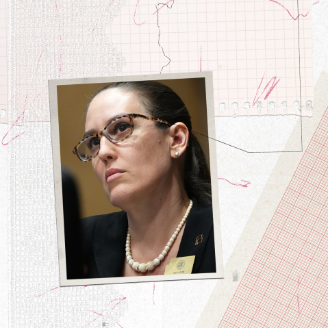 Photo collage of Arizona lawmaker Eva Burch, the state of Arizona