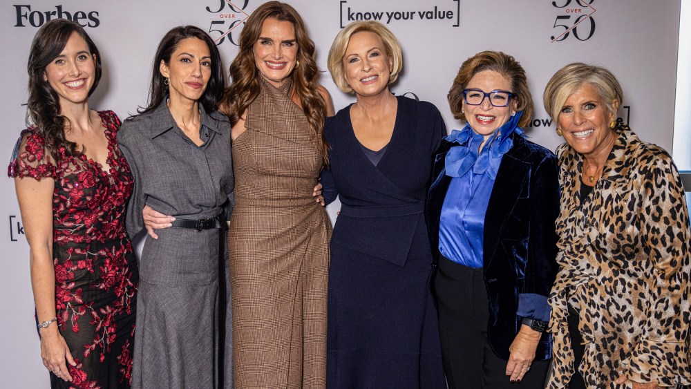 ForbesWomen editor Maggie McGrath, vice-chair of the 30/50 Summit Huma Abedin, actress and entrepreneur Brooke Shields, Know Your Value founder and "Morning Joe" co-host Mika Brzezinski, CEO of The Obama Foundation Valerie Jarrett and personal finance expert Suze Orman.