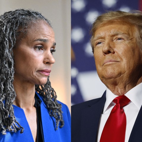 Maya Wiley and Donald Trump