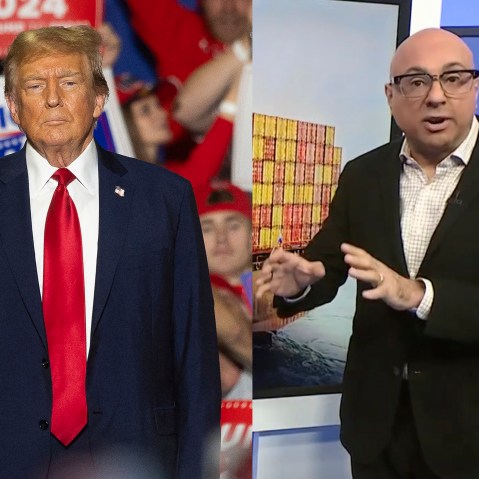 Ali Velshi and Donald Trump