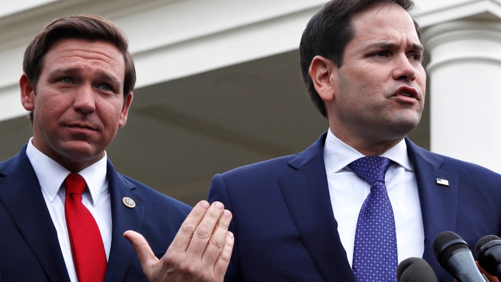 Florida Gov. Ron DeSantis and Sen. Marco Rubio, R-Fla., after a meeting at the White House in 2019.