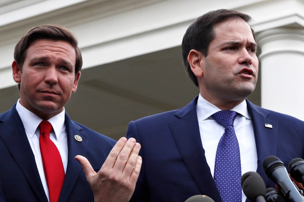 Florida Gov. Ron DeSantis and Sen. Marco Rubio, R-Fla., after a meeting at the White House in 2019.