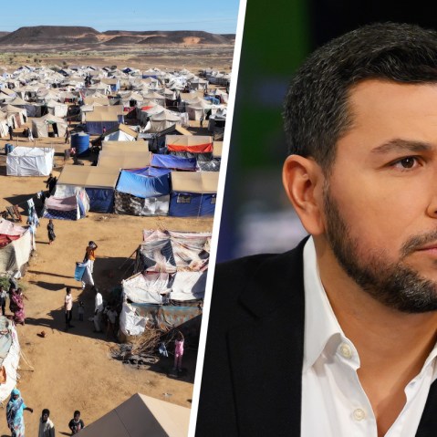 A displacement camp in Sudan; MSNBC's Ayman Mohyeldin.