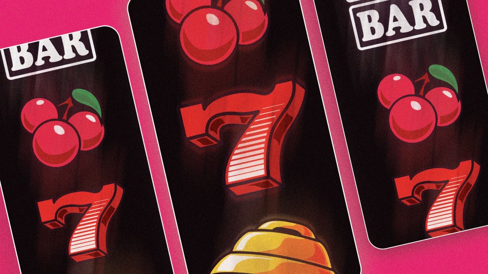 Photo Illustration: Slot machine symbols across three phone screens