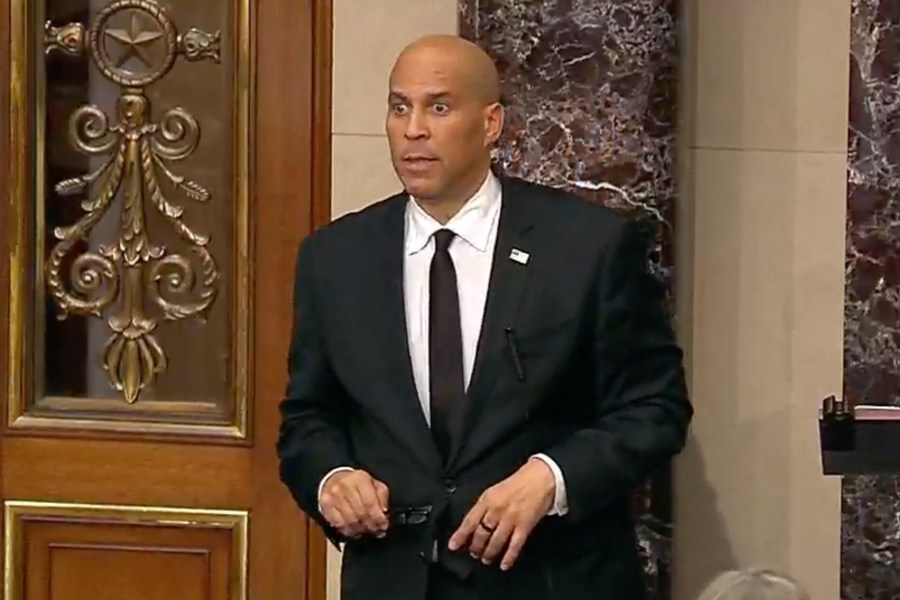 Cory Booker speaks.