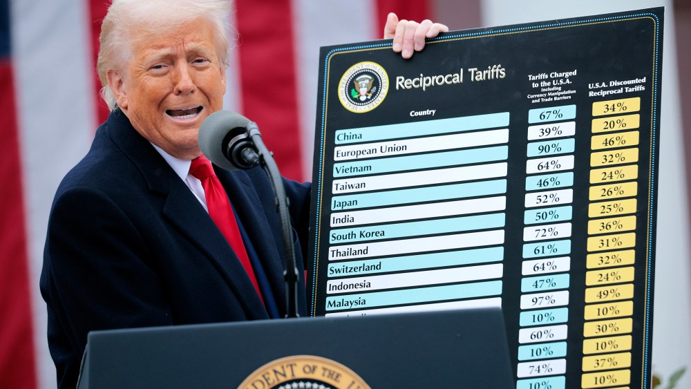 Image: President Trump Holds "Make America Wealthy Again Event" In White House Rose Garden
