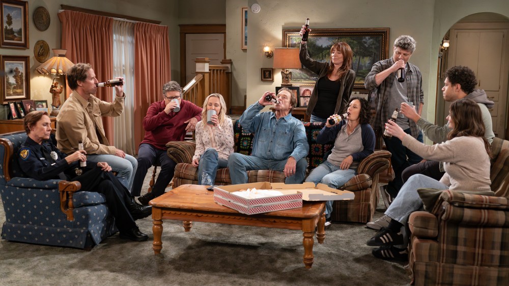 The cast of "The Connors" drinking together