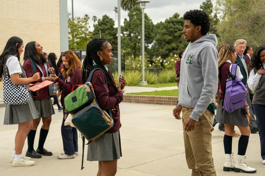 Lovie Simone as Keisha Clark and Michael Cooper Jr. as Justin Edwards.