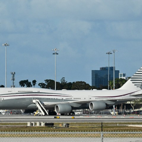 A Qatari Boeing 747