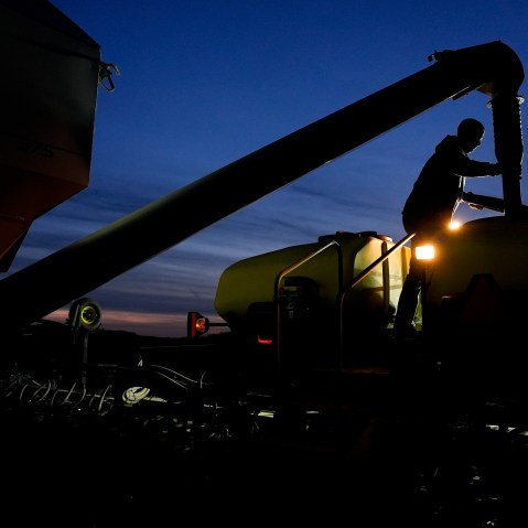 Trump Tariffs Farmers farmer soybean silhouette evening dusk