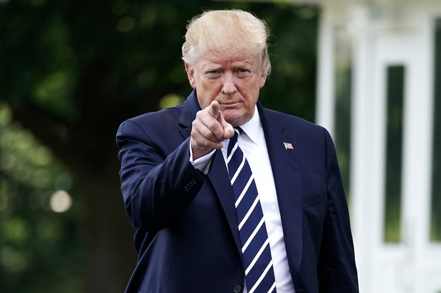 President Trump pointing