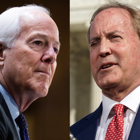 Sen. John Cornyn (R-TX) and  Ken Paxton, Texas Attorney General