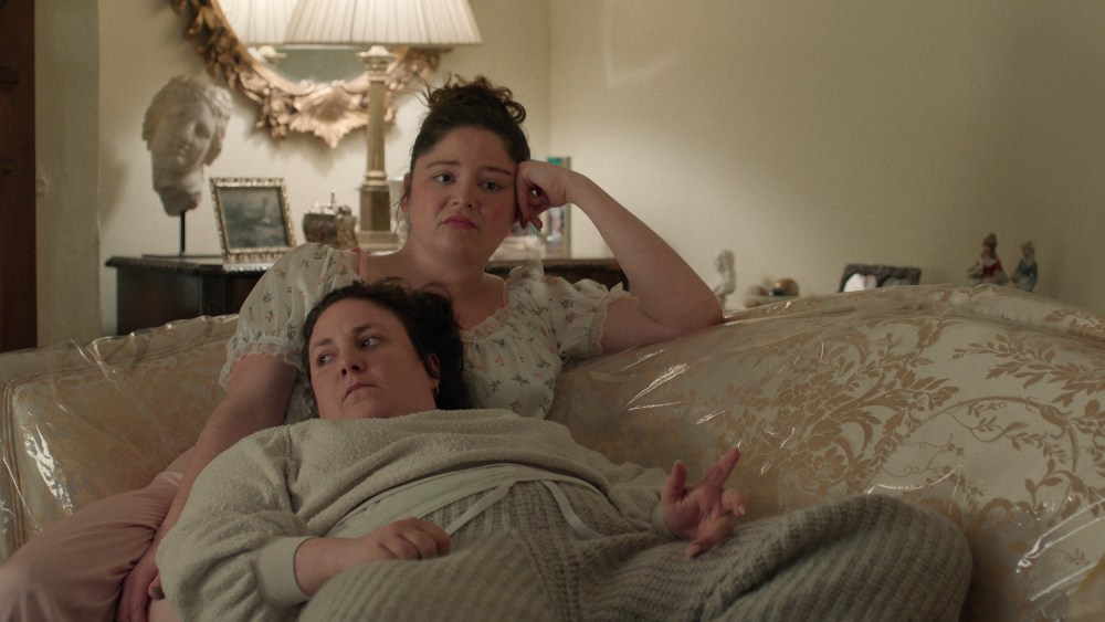 Meg Stalter and Lena Dunham in Too Much.