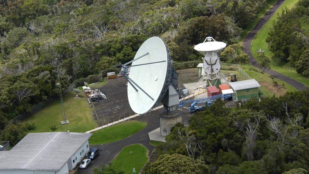 With this antenna at Kokee Park on the Hawaiian island of Kauai, NASA makes regular VLBI (Very Long Baseline Interferometry) measurements that are used in the time standard called UT1 (Universal Time 1).