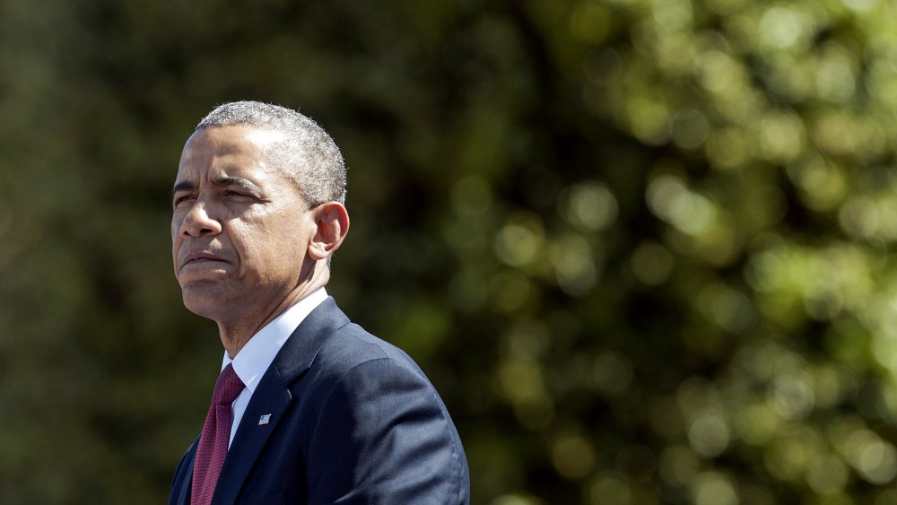 US President Barack Obama speaks during the 70th French-American Commemoration D-Day Ceremony in Colleville-sur-Mer, Normandy, on June 6, 2014.