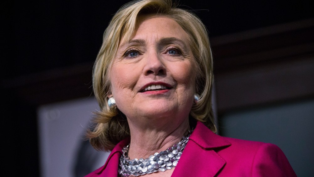 Hillary Clinton speaks to a crowd during a book signing for her new book, "Hard Choices" at a Barnes & Noble on June 10, 2014 in New York City.