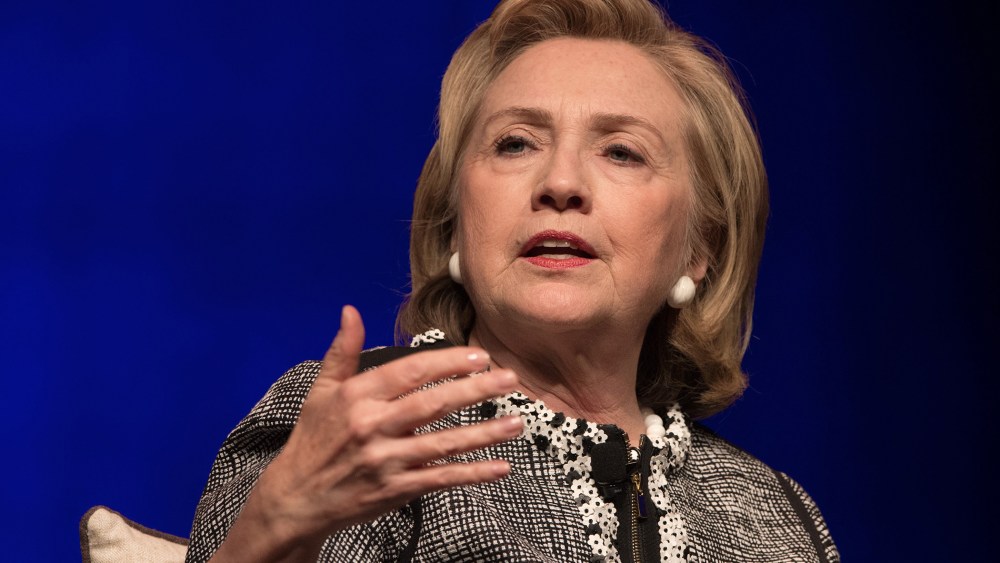 Former Secretary of State Hillary Clinton speaks about her new book "Hard Choices" at the George Washington University in Washington on June 13, 2014.