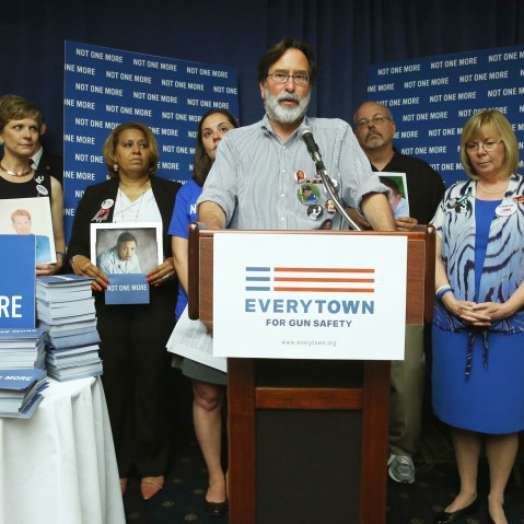 Richard Martinez speaks about the loss of his son Christopher Michaels-Martinez, who was shot and killed during a shooting at the UC San Barbara, June 17, 2014 in Washington, DC. (Photo by Mark Wilson/Getty)