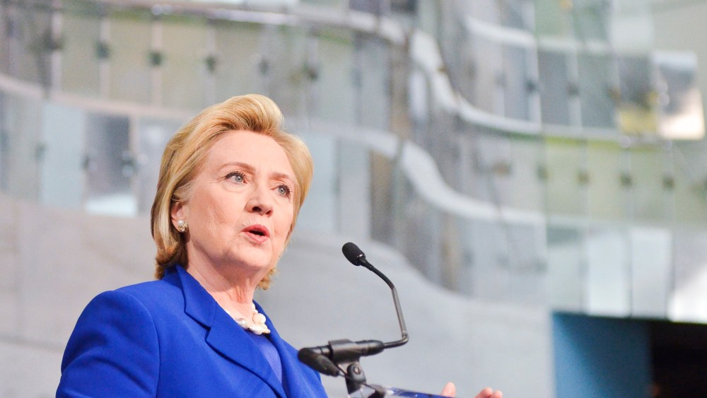 Hillary Clinton speaks at The Smithsonian's National Museum Of American History on June 17, 2014 in Washington, DC.Image: 2014 Naturalization Ceremony Hosted By The Smithsonian's National Museum Of American History