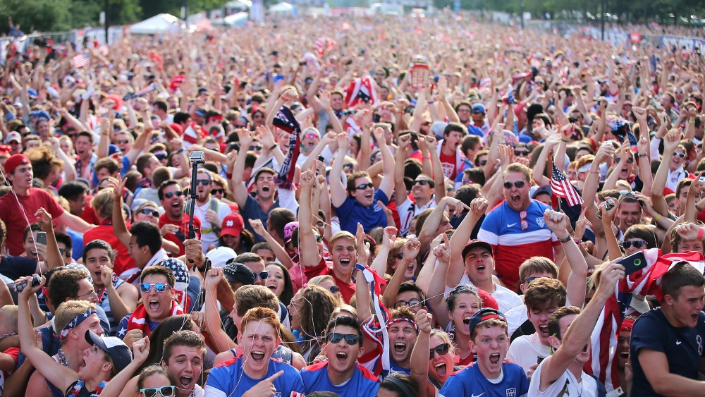Soccer Fans Gather To Watch U.S. Play Portugal In World Cup Match