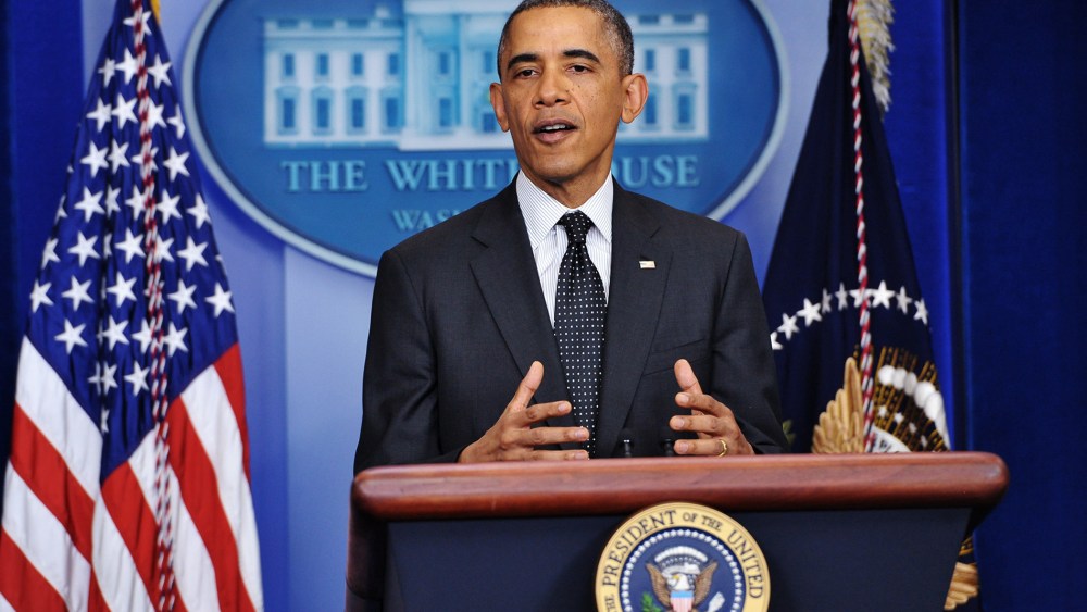 President Barack Obama speaks during a press conference in the Brady Briefing Room of the White House on Nov. 21, 2013 in Washington, DC.
