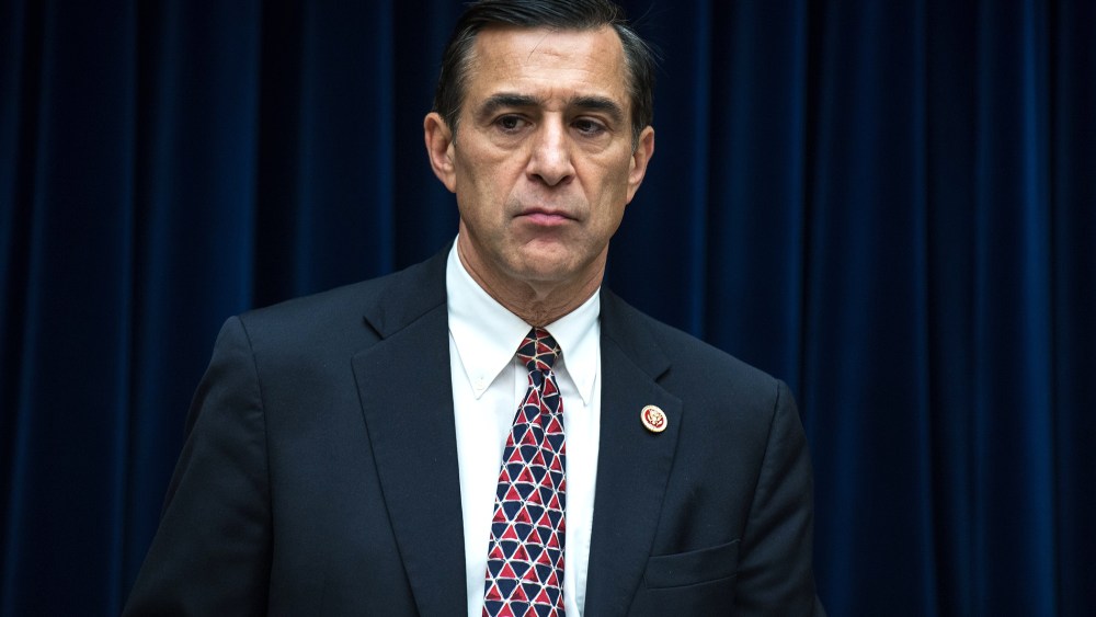 Darrell Issa arrives for a hearing on Capitol Hill in Washington, D.C., on June 23, 2014.