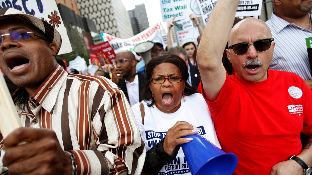 Image: Protest Advocate Water Access Is Basic Right, After City Of Detroit Starts Cutting Service