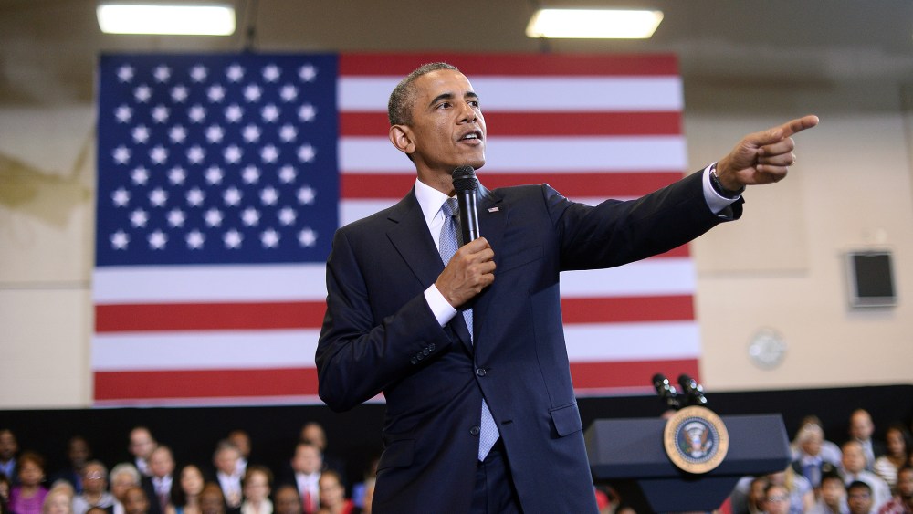 President Barack Obama speaks during a town hall meeting focusing on the importance of the My Brothers Keeper Initiative at the Walker Jones Education Campus in Washington, D.C, on July 21, 2014.