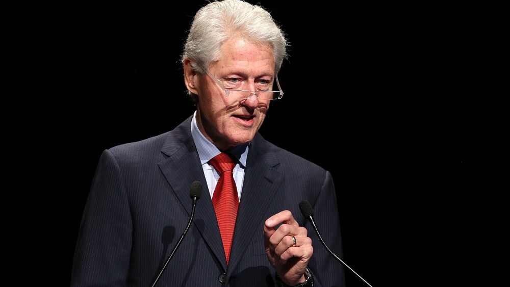 Former U.S. President Bill Clinton addresses the 20th International AIDS Conference at The Melbourne Convention and Exhibition Centre on July 23, 2014 in Melbourne, Australia.