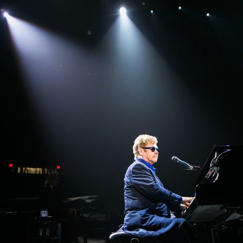 Elton John performs at Joe Louis Arena on Nov. 29, 2013 in Detroit, Mich. (Photo by Scott Legato/Getty)