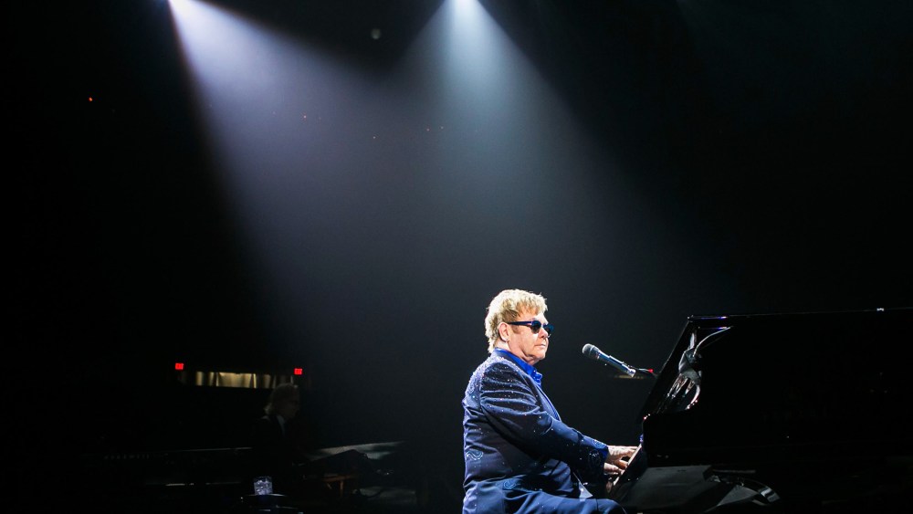 Elton John performs at Joe Louis Arena on Nov. 29, 2013 in Detroit, Mich. (Photo by Scott Legato/Getty)