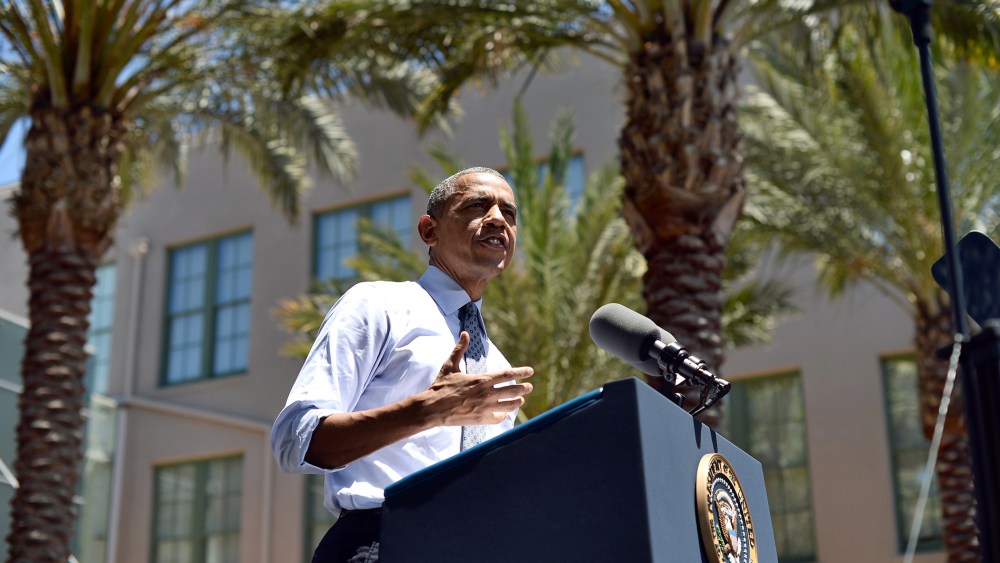 President Barack Obama speaks on economy at Los Angeles Trade-Technical College in Los Angeles, Calif., on July 24, 2014.