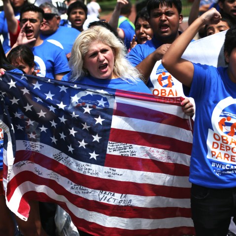 United We Dream activists participate in a rally in front of the White House July 28, 2014 in Washington, D.C. (Photo by Alex Wong/Getty)