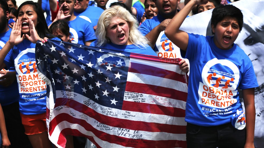 United We Dream activists participate in a rally in front of the White House July 28, 2014 in Washington, D.C. (Photo by Alex Wong/Getty)