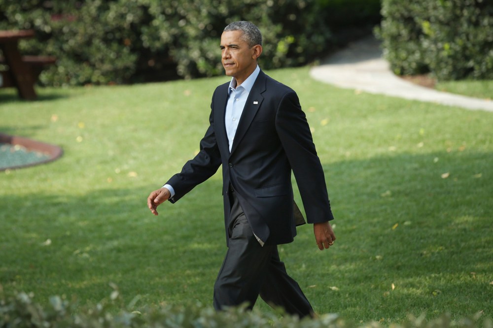 Image: President Obama Gives Statement Before Departing White House For Martha's Vineyard Vacation