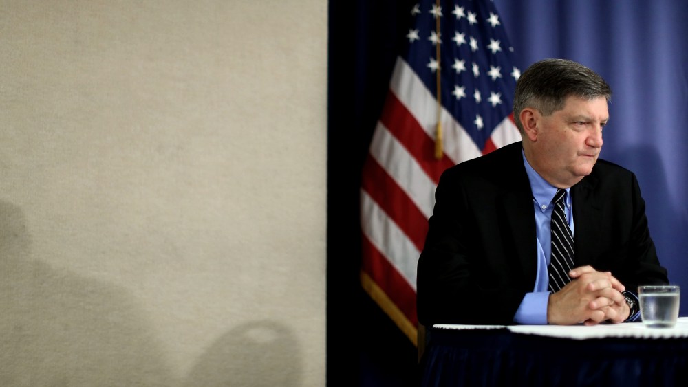 New York Times reporter James Risen participates in a news conference, at the National Press Club on Aug. 14, 2014 in Washington, DC.