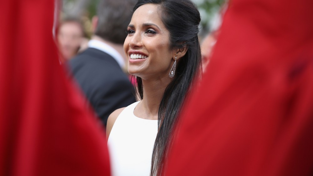 Padma Lakshmi is seen in Hollywood, Aug. 25, 2014.