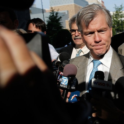 Former Virginia Governor Bob McDonnell arrives for his trial at U.S. District Court Aug. 28, 2014 in Richmond, Va.