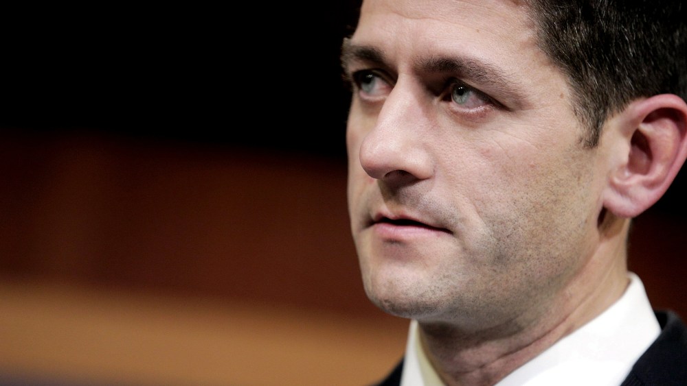 Rep. Paul Ryan (R-WI) speaks at a press conference at the U.S. Capitol on Dec. 10, 2013 in Washington, DC