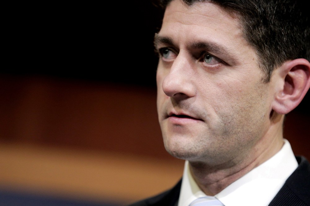 Rep. Paul Ryan (R-WI) speaks at a press conference at the U.S. Capitol on Dec. 10, 2013 in Washington, DC